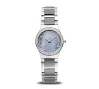 BERING Damen Quarz Uhr | Armbanduhr 26 mm Edelstahlgehäuse und Zifferblatt | Edelstahlband mit Keramikelementen | 5 ATM | 32426
