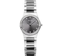 BERING Damen Quarz Uhr | Armbanduhr 26 mm Edelstahlgehäuse und Zifferblatt | Edelstahlband mit Keramikelementen | 5 ATM | 32426