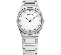 Bering Damen Quarz Uhr | Armbanduhr 30 mm Edelstahlgehäuse und Zifferblatt | Milanaisearmband | Saphierglas | 5 ATM | 32230