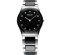 Bering Damen Quarz Uhr | Armbanduhr 30 mm Edelstahlgehäuse und Zifferblatt | Milanaisearmband | Saphierglas | 5 ATM | 32230