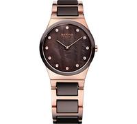 Bering Damen Quarz Uhr | Armbanduhr 30 mm Edelstahlgehäuse und Zifferblatt | Milanaisearmband | Saphierglas | 5 ATM | 32230