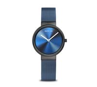 BERING Damen Quarz Uhr | Armbanduhr 31 mm schwarzes Edelstahlgehäuse und mehrfarbiges Zifferblatt | Milanaisearmband | Saphierglas | 5 ATM | 19031-327
