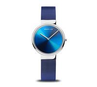 BERING Damen Quarz Uhr | Armbanduhr 31 mm silbernes Edelstahlgehäuse und mehrfarbiges Zifferblatt | Milanaisearmband | Saphierglas | 5 ATM | 19031-307