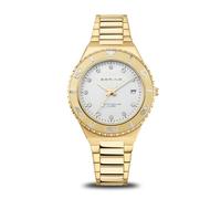 Bering Damen Quarz Uhr | Armbanduhr 36 mm Edelstahlgehäuse und Zifferblatt | Edelstahlband mit Edelstahlelementen | 10 ATM | 18936