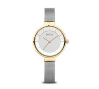 Bering Damen Solar Uhr | Armbanduhr 31 mm Edelstahlgehäuse und Zifferblatt | Milanaisearmband | Saphierglas | 5 ATM | 14631