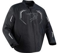 Bering Dundy King Size waterproof Motorcycle Textile Jacket, black/white, size W-XXL