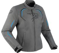 Bering Dundy waterproof Ladies Motorcycle Textile Jacket, grey/blue, size 40