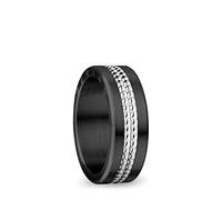 BERING Exchangeable Ring Combination for Women in Black and Silver with the Distinctive Twist and Change System, Colorado