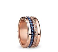 BERING Exchangeable Ring Combination for Women in Rose Gold and Blue with the Distinctive Twist and Change System, Indus
