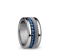 BERING Exchangeable Ring Combination for Women in Silver and Red with the Distinctive Twist and Change System, Lena