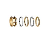 BERING Exchangeable Ring Set for Women in Silver and Gold with the Distinctive Twist and Change System, Symphony Set E