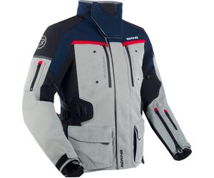 Bering Freeway, textile jacket waterproof L Light Grey/Dark Blue/Red