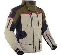 Bering Freeway waterproof Motorcycle Textile Jacket, beige, size XL for Men