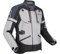 Bering Halifax 17353 waterproof Motorcycle Textile Jacket, black-grey, size XL for Men