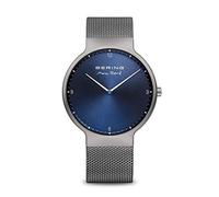 Bering Herren Quarz Uhr | Armbanduhr 40 mm Edelstahlgehäuse und Zifferblatt | Milanaisearmband | Saphierglas | 5 ATM | 15540