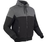 Bering Hoodiz Vented Motorcycle Zip Hoodie, black-grey, size 2XL for Men