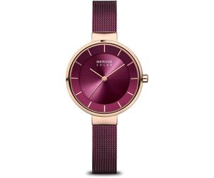 Bering Ladies Classic Solar Stainless Steel Mesh Bracelet Watch 14631-969
