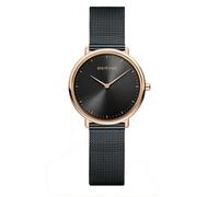 Bering Ladies Ultra Slim 15729-166 Quartz Sapphire Black Mesh Bracelet Watch