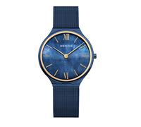 Bering Ladies Watch Wristwatch Ultra Slim Blue - 18434-397 Stainless Steel