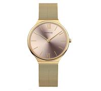 Bering Ladies Watch Wristwatch Ultra Slim Gold - 18434-336 Stainless Steel