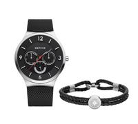 BERING Men Analog Quartz Ceramic Collection Watch with Stainless Steel Strap and Sapphire Crystal