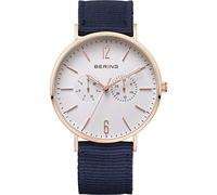 BERING Men Analog Quartz Classic Collection Watch with Nylon Strap and Sapphire Crystal 14240-864