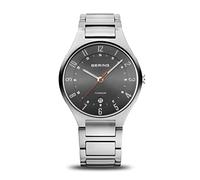 BERING Men Analog Quartz titanium collection Watch with Titan Strap and Sapphire Crystal 11739-772, Silver/Grey, 39