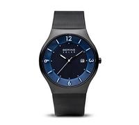 BERING Men Analog Solar Collection Watch with stainless steel Strap and Sapphire Crystal 14440-227, Black/Blue, 40 mm