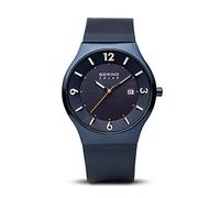 BERING Men Analog Solar Collection Watch with stainless steel Strap and Sapphire Crystal 14440-393, Blue, 40