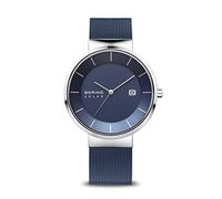 Men's Solar Watch 39 mm 5 ATM Solar Slim Design Bracelet Milanese 14639-307 - male - BERING - Watches - Blue - ONE SIZE - Accessories ONE SIZE