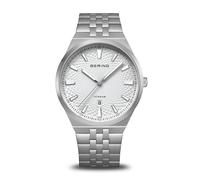 BERING Men's Analog Quartz Watch 16141-704 - Ultra-Light Brushed Grey Titanium Case and Bracelet, Scratch-Resistant Sapphire Glass, 10ATM