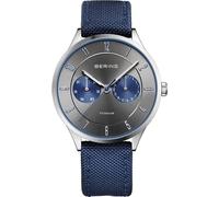 BERING Men Analog Quartz titanium collection Watch with Nylon Strap and Sapphire Crystal 11539-873