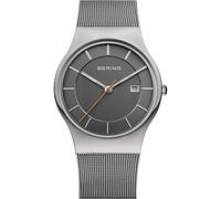 Bering Men's Quartz Watch, 40 mm Stainless-Steel Case and Dial, Milanese Strap, Sapphire Crystal, 3 ATM, 11938