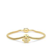 BERING Polar Animals Women's Penguin Charm Bracelet, 18.0 Centimeters, Stainless Steel Stainless steel Zirconia, Cubic Zirconia