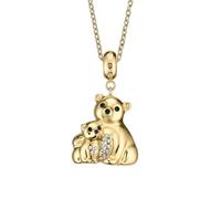 BERING Polar Bear Mom Set Necklace Women's Stainless Steel, Einheitsgröße, Stainless Steel Cubic Zirconia, Cubic Zirconia