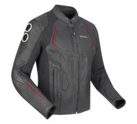 Bering Radial Motorcycle Leather/Textile Jacket, black-red, size 3XL