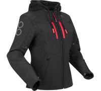 Bering Rotor Softshell waterproof Ladies Motorcycle Textile Jacket, black/neon red, size 40