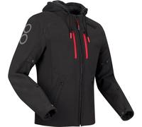 Bering Rotor Softshell waterproof Motorcycle Textile Jacket, black/neon red, size M