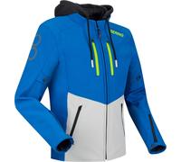 Bering Rotor Softshell waterproof Motorcycle Textile Jacket, blue/grey, size S