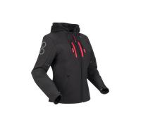 Bering Rotor Softshell waterproof Ladies Motorcycle Textile Jacket, black-red, size 46 for Women