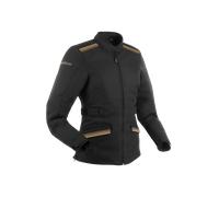 Bering Shine waterproof Ladies Motorcycle Textile Jacket, black-gold, size 40 for Women