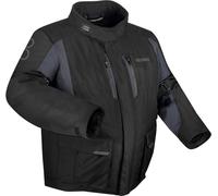 Bering Siberia King Size waterproof Motorcycle Textile Jacket, black/grey, size W-XXL