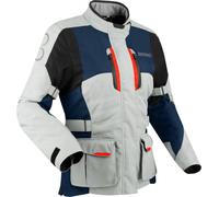 Bering Siberia waterproof Ladies Motorcycle Textile Jacket, grey-red-blue, size 46 for Women
