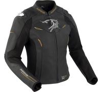 Bering Snap, leather jacket women T2 Black/White/Gold
