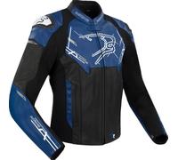 Bering Snap Motorcycle Leather/Textile Jacket, black-blue, size XL for Men