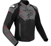 Bering Snap Motorcycle Leather/Textile Jacket, black-grey, size L for Men