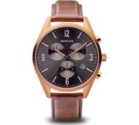 Bering Time Men's 10542-562 42mm Quartz Watch in Brown Bering Time Brown One Size