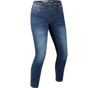 Bering Trust Tapered Ladies Motorcycle Jeans, Blue Stone Wash, size 46