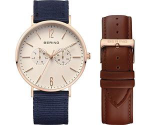 BERING Unisex Analog Quartz Classic Collection Watch with Nylon Strap and Sapphire Crystal 14240-564