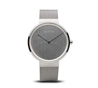 Bering Unisex Quartz Watch, 39 mm Stainless-Steel Case and Dial, Milanese Strap, Sapphire Crystal, 5 ATM, 14539